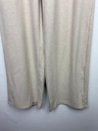 NEW Ex M&S Beige Wide Leg Fleece Leggings Joggers - Girls 15-16 Years