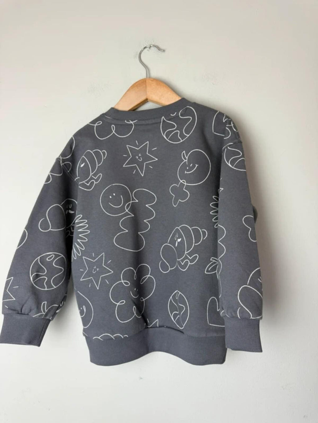 NEW Ex M&S Cotton Rich Doodle Sweater Jumper - Boys 4-5 Years