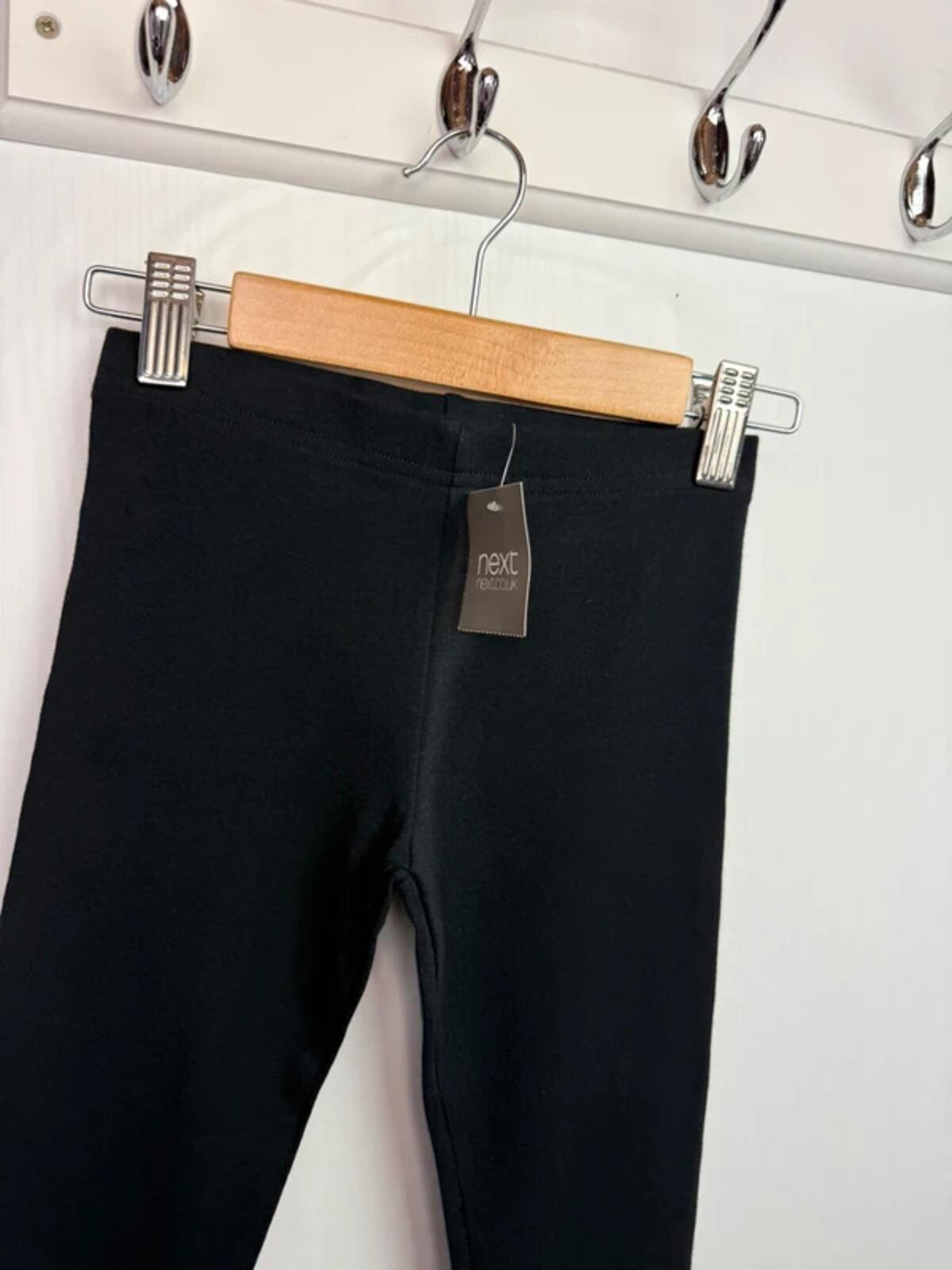 NEW Next Plain Black Leggings - Girls 4-5 Years