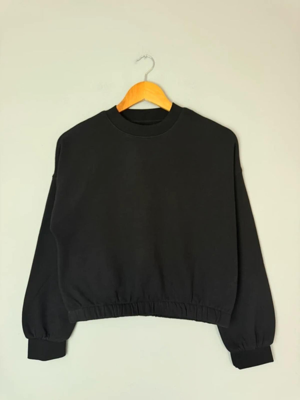 NEW Ex M&S Black Cropped Sweater Jumper - Girls 12-13 Years