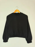 NEW Ex M&S Black Cropped Sweater Jumper - Girls 12-13 Years