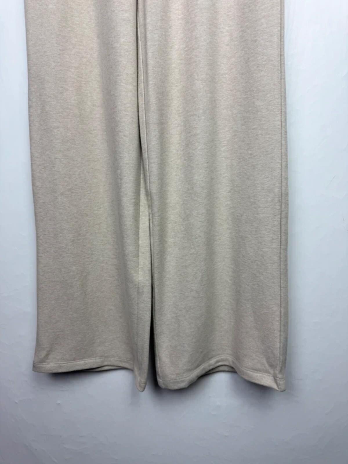 NEW Ex M&S Beige Wide Leg Fleece Leggings Joggers - Girls 11-13 Years