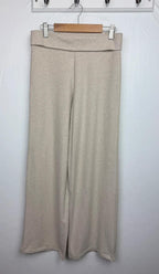 NEW Ex M&S Beige Wide Leg Fleece Leggings Joggers - Girls 11-13 Years