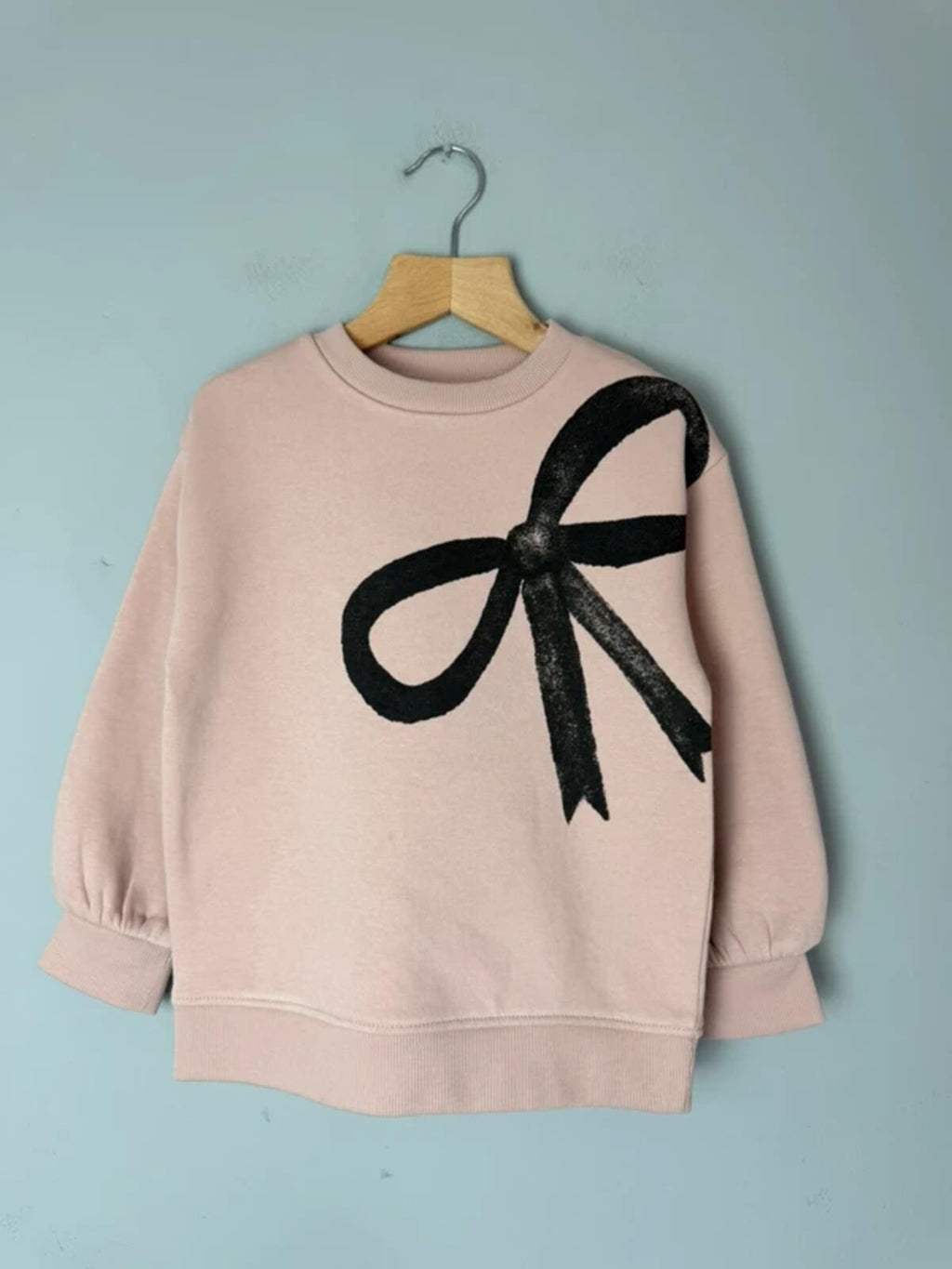 NEW Ex M&S Light Pink Bow Sweater Jumper - Girls 4-5 Years