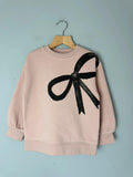NEW Ex M&S Light Pink Bow Sweater Jumper - Girls 4-5 Years