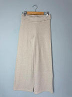 NEW Ex M&S Beige Wide Leg Fleece Jogging Bottoms - Girls 9-10 Years