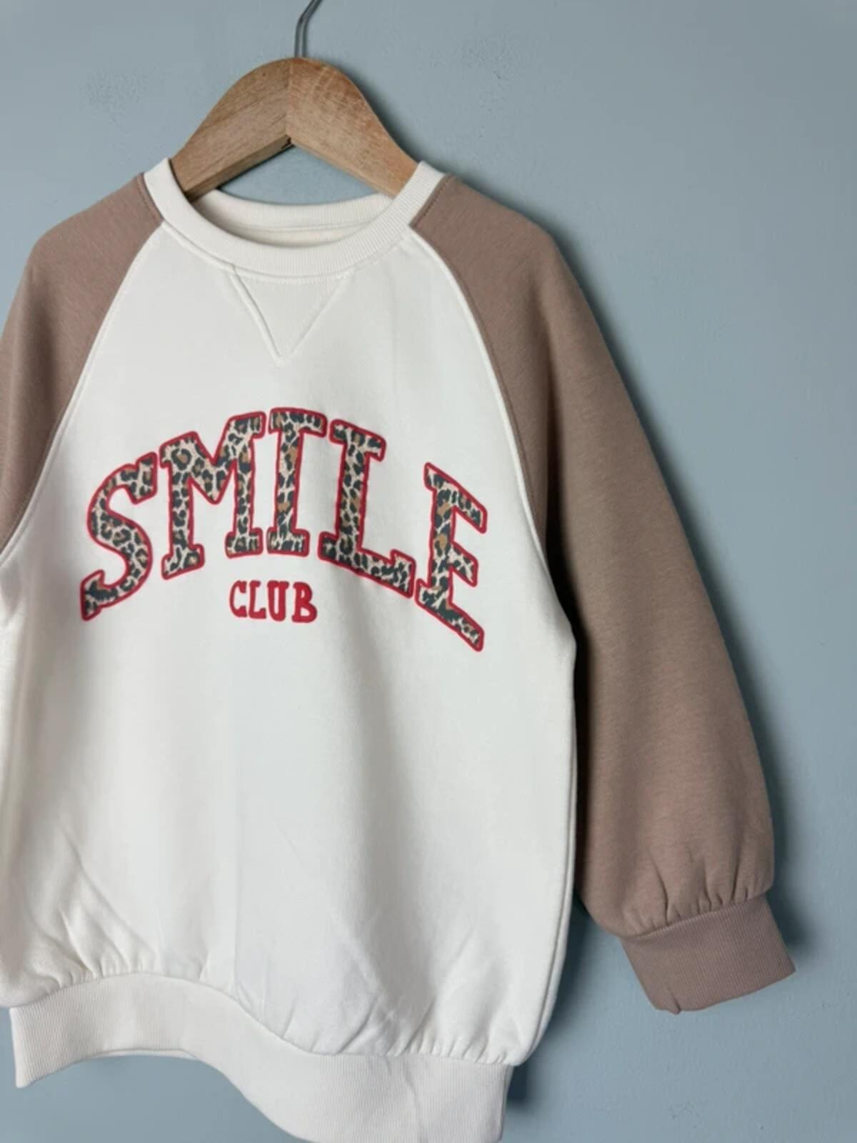 NEW Ex M&S Cotton Rich Smile Club Long Sweater Jumper - Girls 4-5 Years