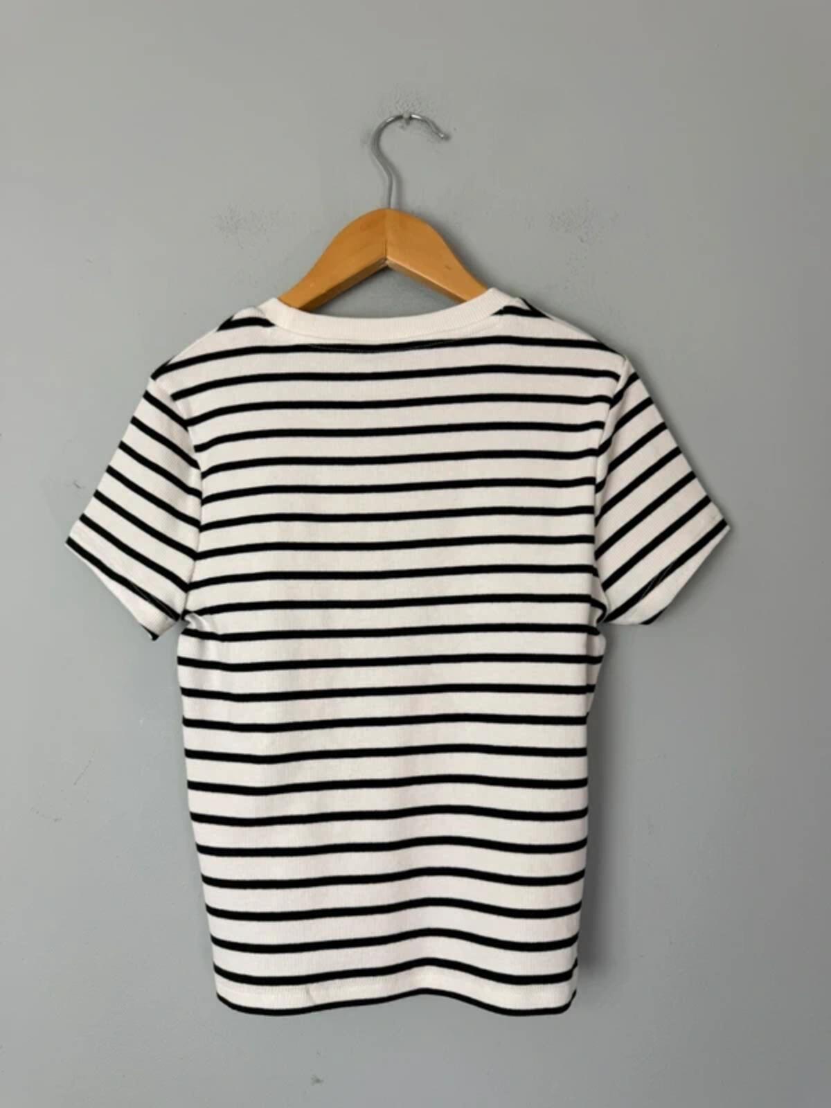 NEW Ex M&S Striped Short Sleeve Weekend Club Top - Girls 11-12 Years