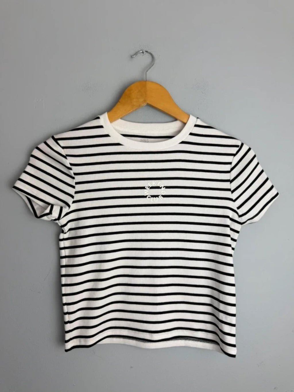 NEW Ex M&S Weekend Club Short Sleeve Ribbed Summer Top - Girls 13-14 Years