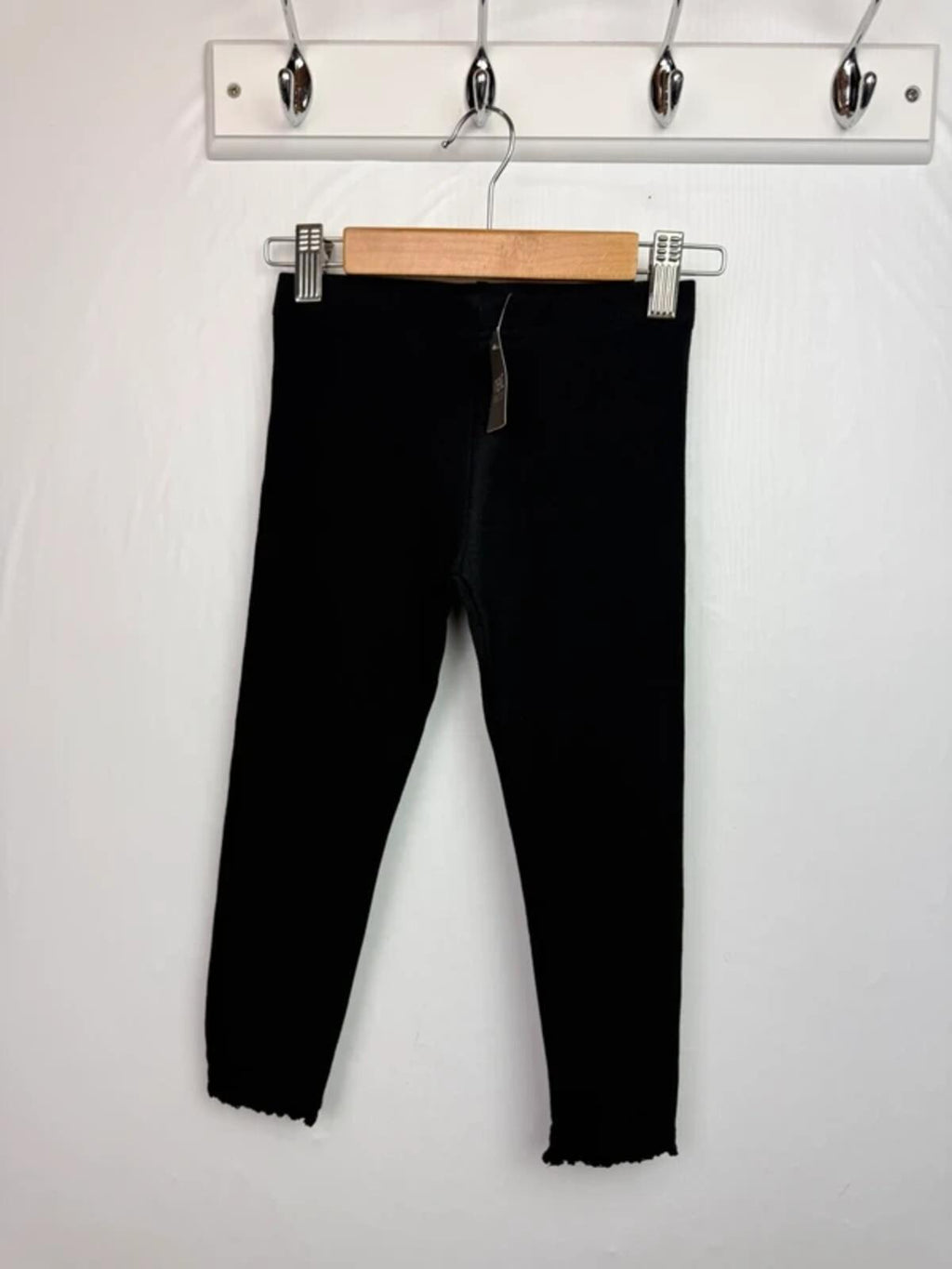 NEW Next Plain Black Leggings - Girls 4-5 Years