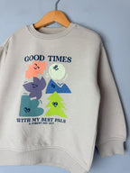 NEW Ex M&S Cotton Rich Good Times Jumper Sweater - Boys 4-5 Years