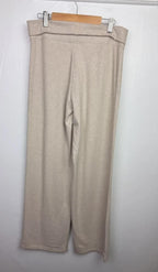 NEW Ex M&S Beige Wide Leg Fleece Leggings Joggers - Girls 15-16 Years