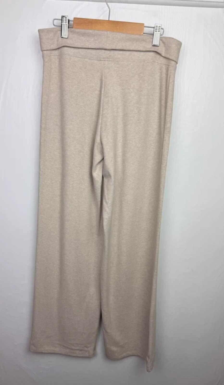 NEW Ex M&S Beige Wide Leg Fleece Leggings Joggers - Girls 15-16 Years