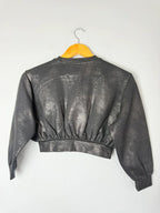NEW Ex M&S Black Foil Detailed Sweater Jumper - Girls 8-9 Years