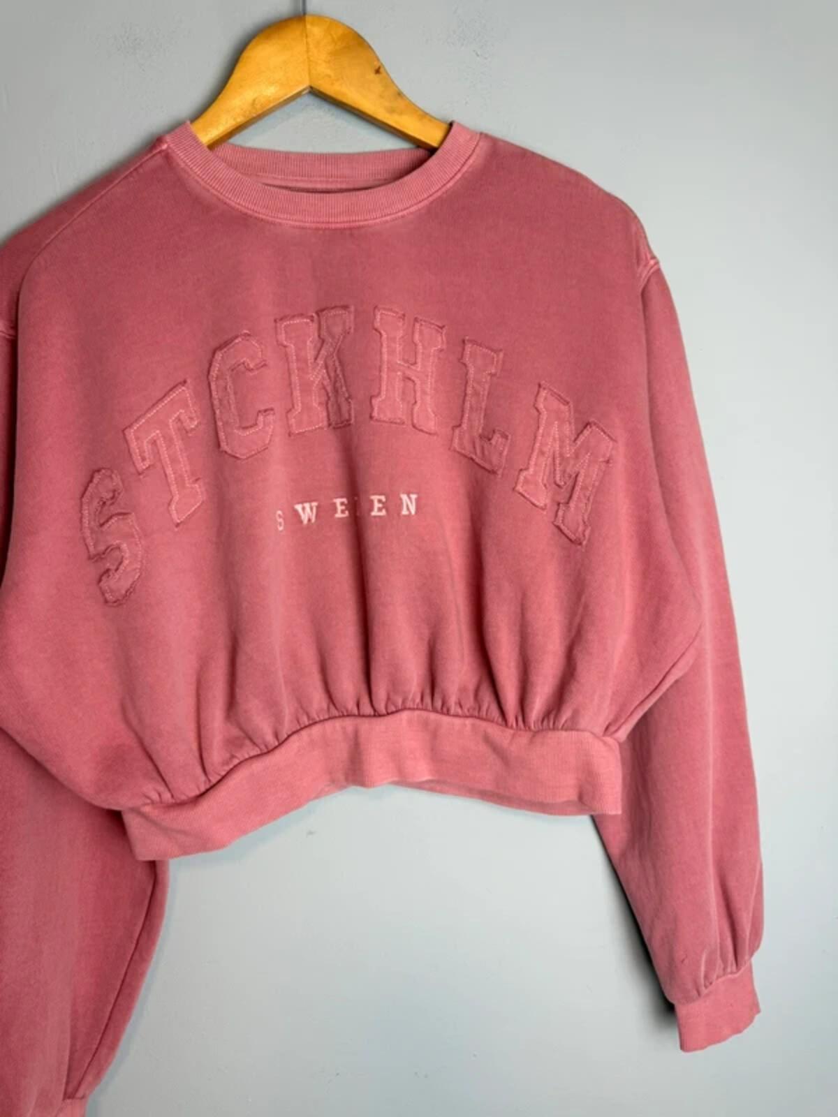 NEW Ex M&S Pink Stockholm Sweden Cropped Jumper Sweater - Girls 13-14 Years