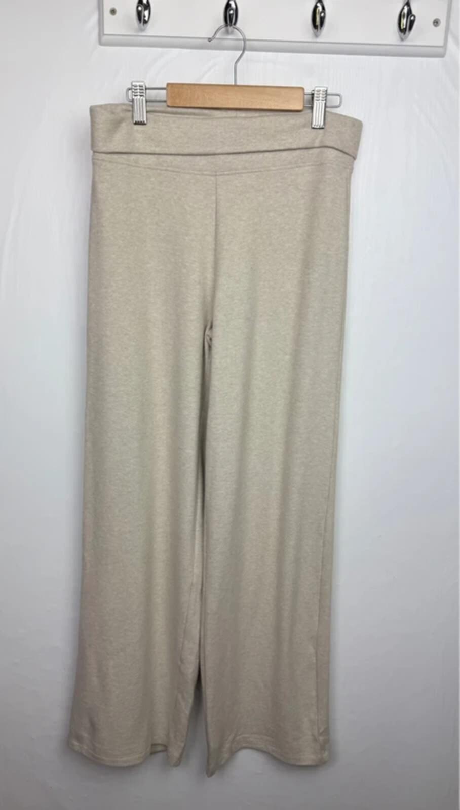 NEW Ex M&S Beige Wide Leg Fleece Leggings Joggers - Girls 15-16 Years