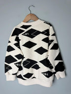 NEW Ex M&S Black & Cream No Limits Sweater Jumper - Unisex 6-7 Years