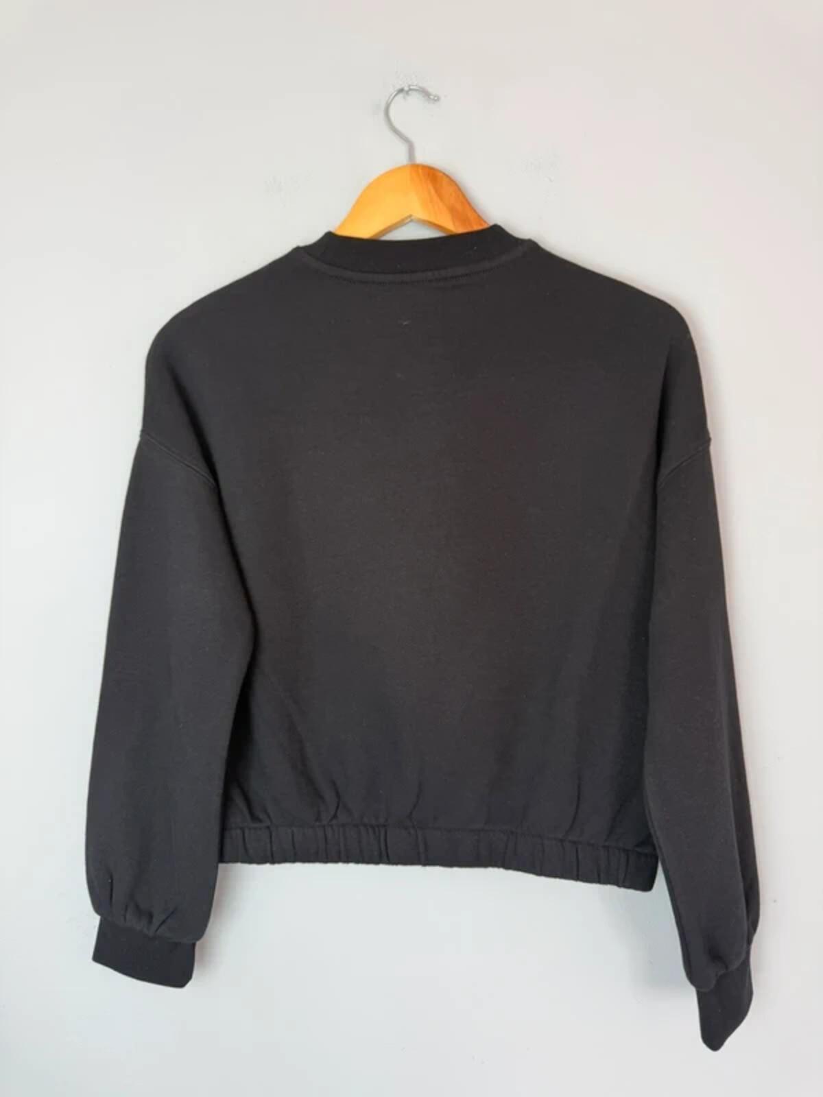 NEW Ex M&S Black Cropped Sweater Jumper - Girls 12-13 Years