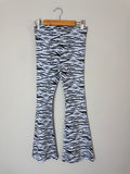 NEW Ex M&S Blue Zebra Print Leggings - Girls 7-8 Years