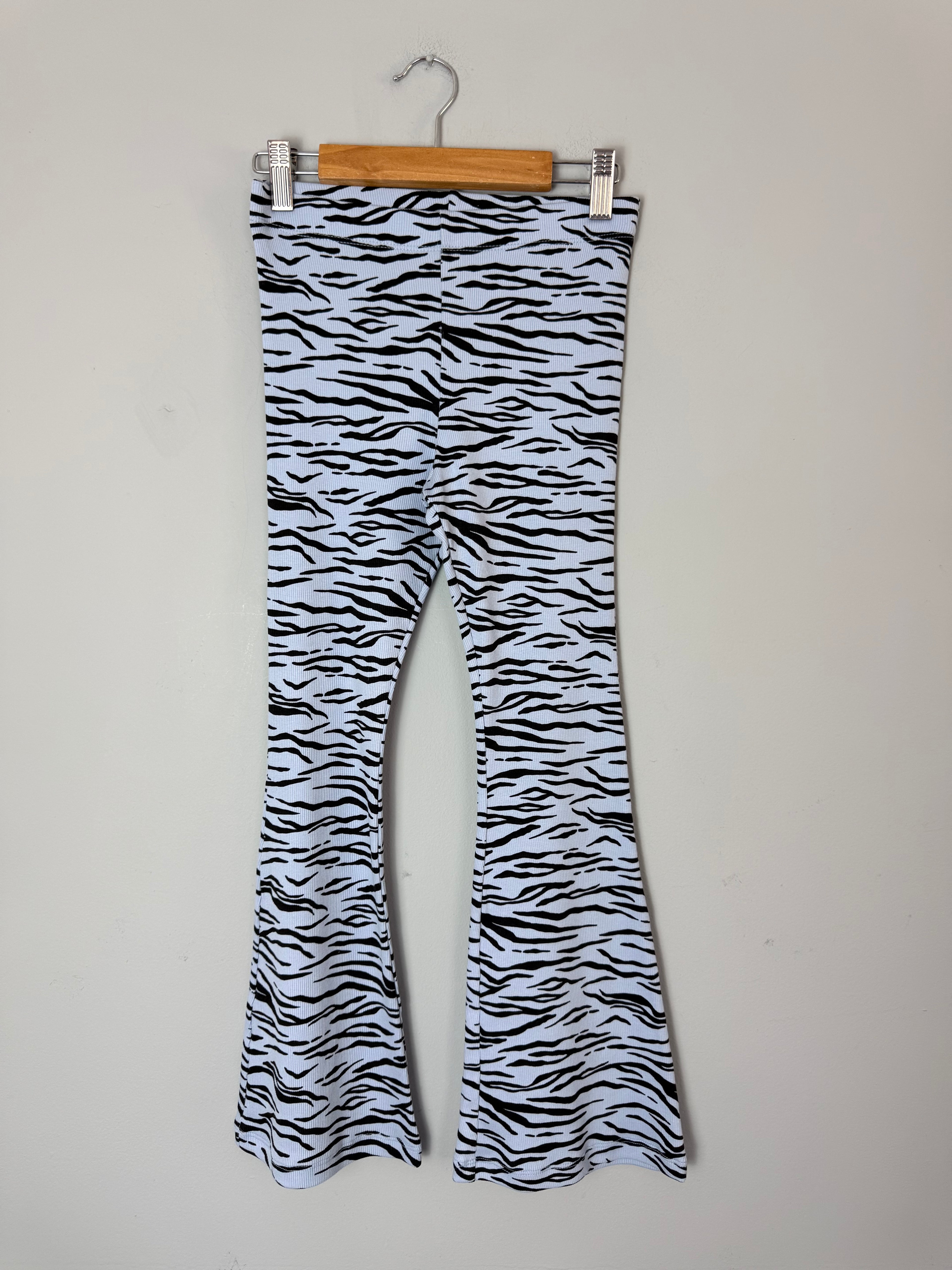 NEW Ex M&S Blue Zebra Print Leggings - Girls 6-7 Years