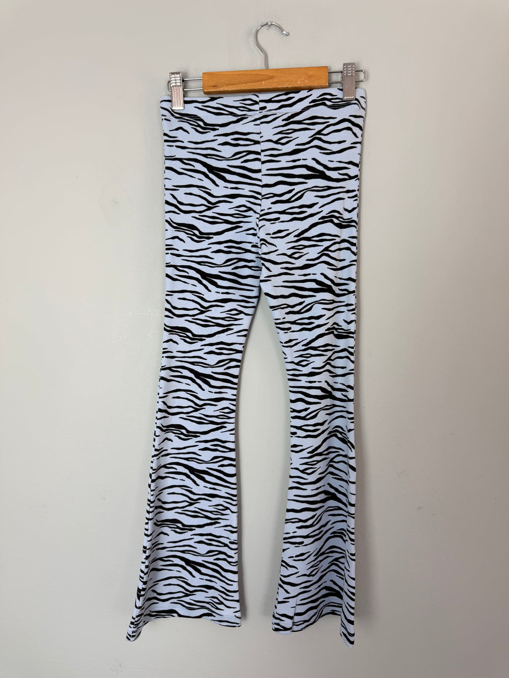 NEW Ex M&S Blue Zebra Print Leggings - Girls 7-8 Years