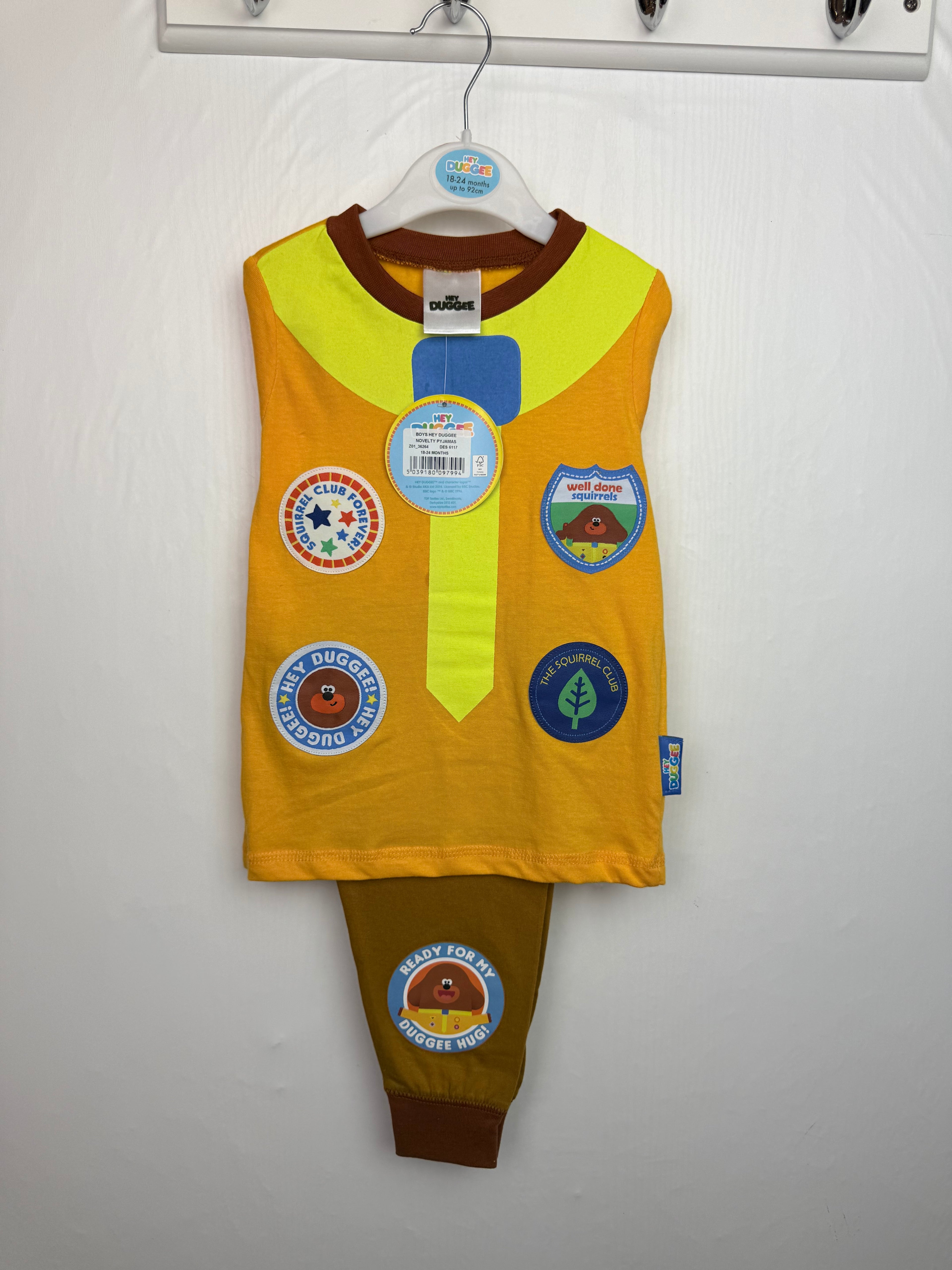 NEW Hey Duggee Long Sleeve 2 Piece Pyjama Set - Unisex 18-24 Months