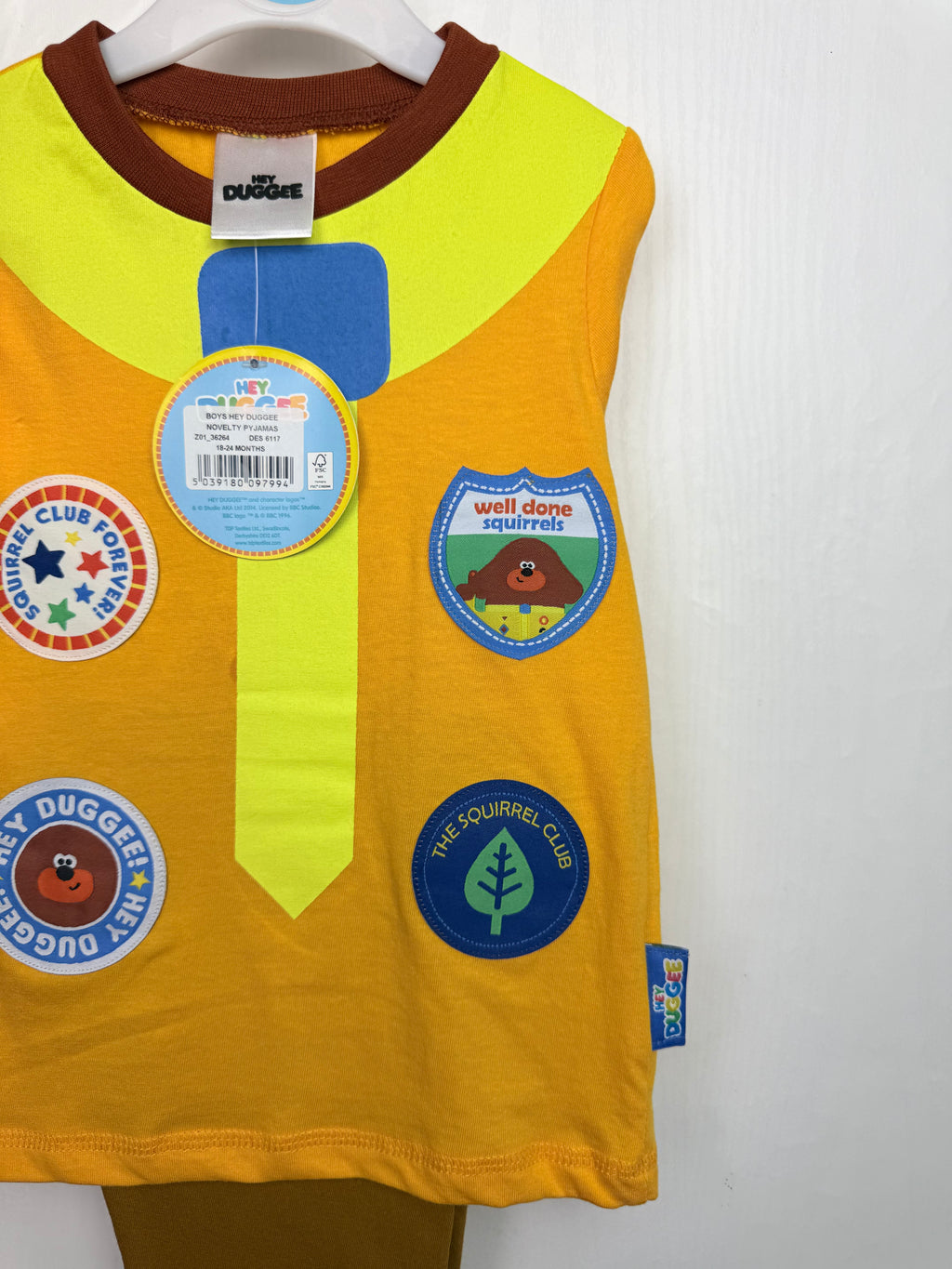NEW Hey Duggee Long Sleeve 2 Piece Pyjama Set - Unisex 18-24 Months