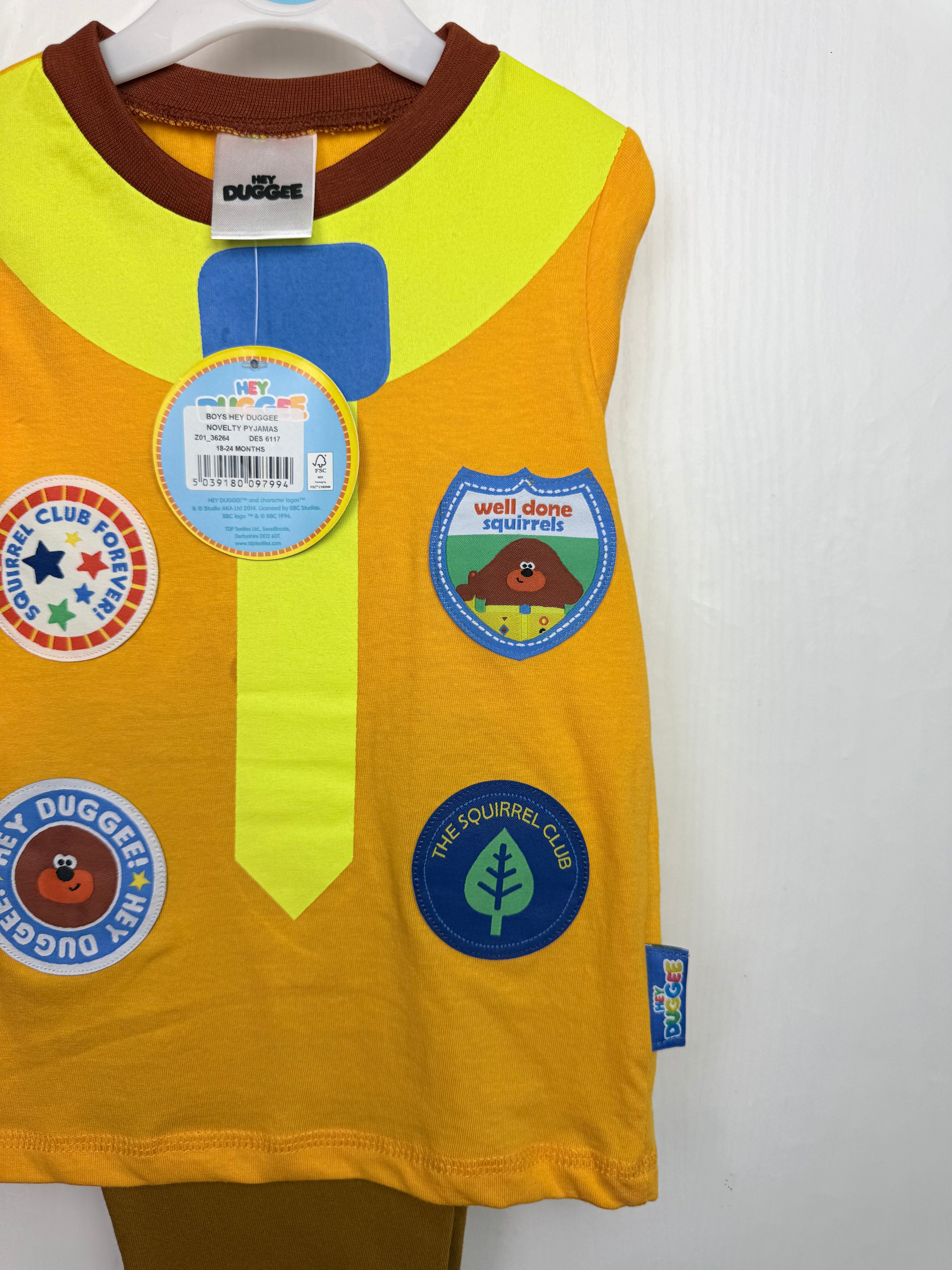 NEW Hey Duggee Long Sleeve 2 Piece Pyjama Set - Unisex 18-24 Months