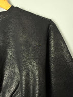 NEW Ex M&S Black Foil Detailed Sweater Jumper - Girls 8-9 Years