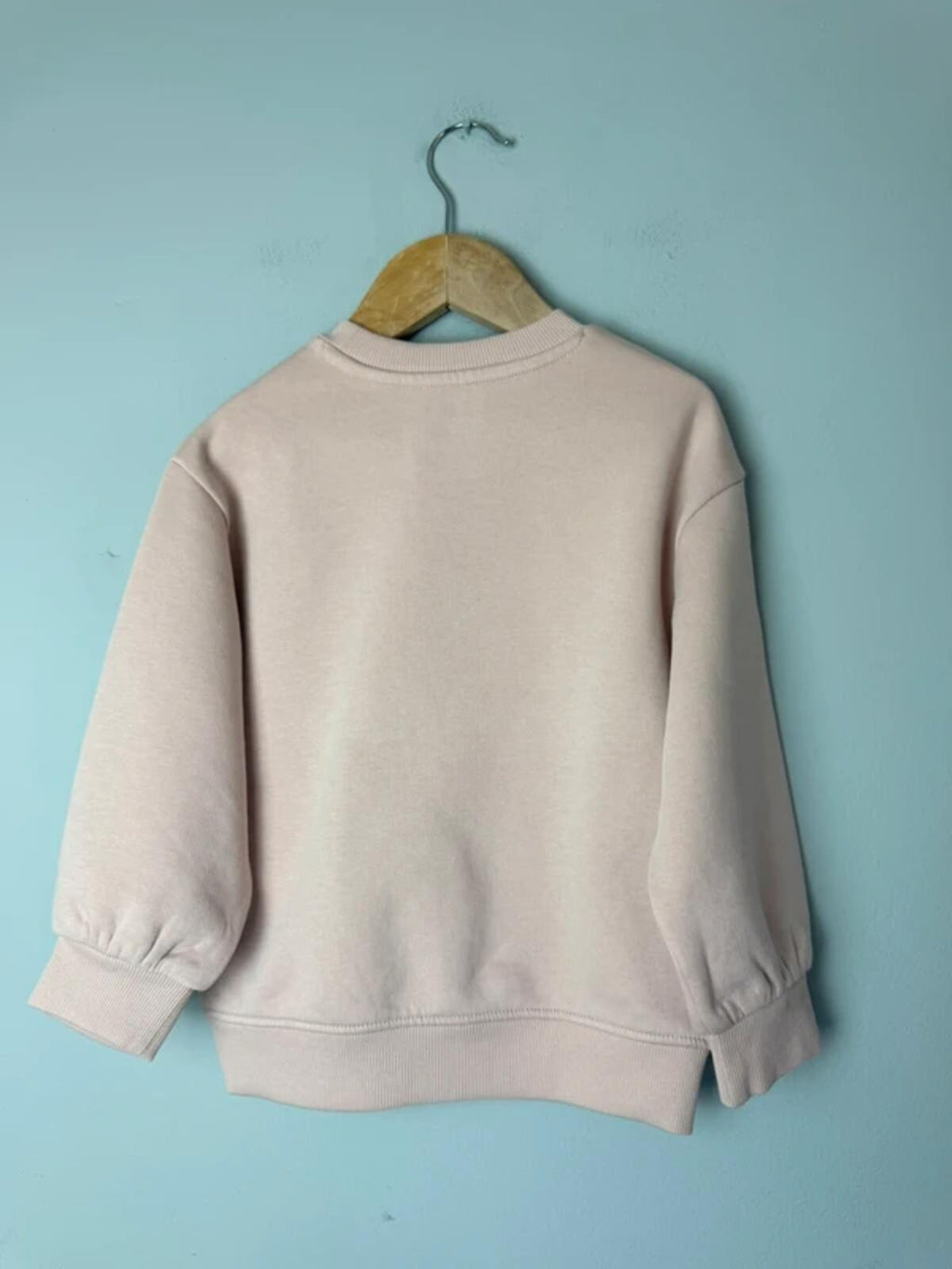NEW Ex M&S Cotton Rich Pink Bow Sweater Jumper - Girls 3-4 Years