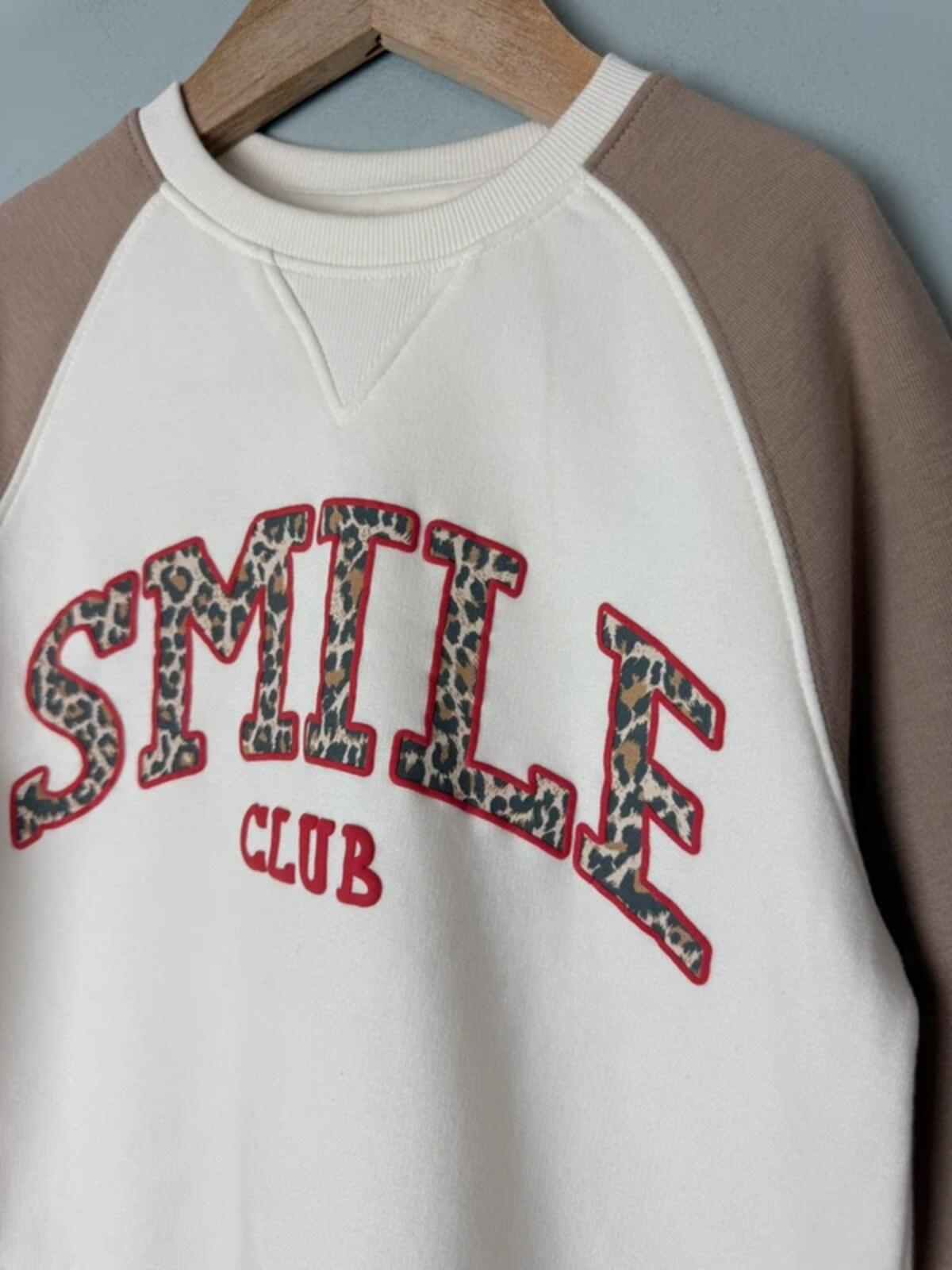 NEW Ex M&S Cotton Rich Smile Club Long Sweater Jumper - Girls 4-5 Years