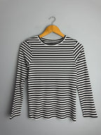 NEW Ex Next Ribbed Black & White Long Sleeve Top - Girls 14 Years