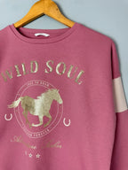 NEW Ex M&S Pink Wild Soul Horse Sweater Jumper - Girls 13-14 Years
