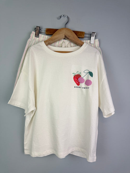 Berry Sweet Shortie Pyjama Set - Girls 9 - 15 Years - Discounted high street clothing for children, ladies and men including everyday wear and seasonal styles. UK online
