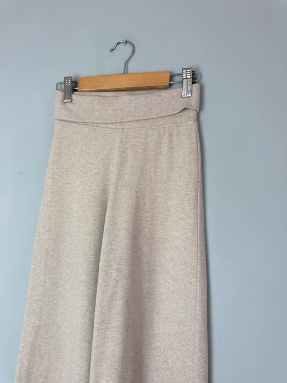 NEW Ex M&S Wide Leg Beige Jogging Bottoms - Girls 8-9 Years