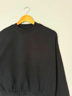 NEW Ex M&S Black Cropped Sweater Jumper - Girls 12-13 Years