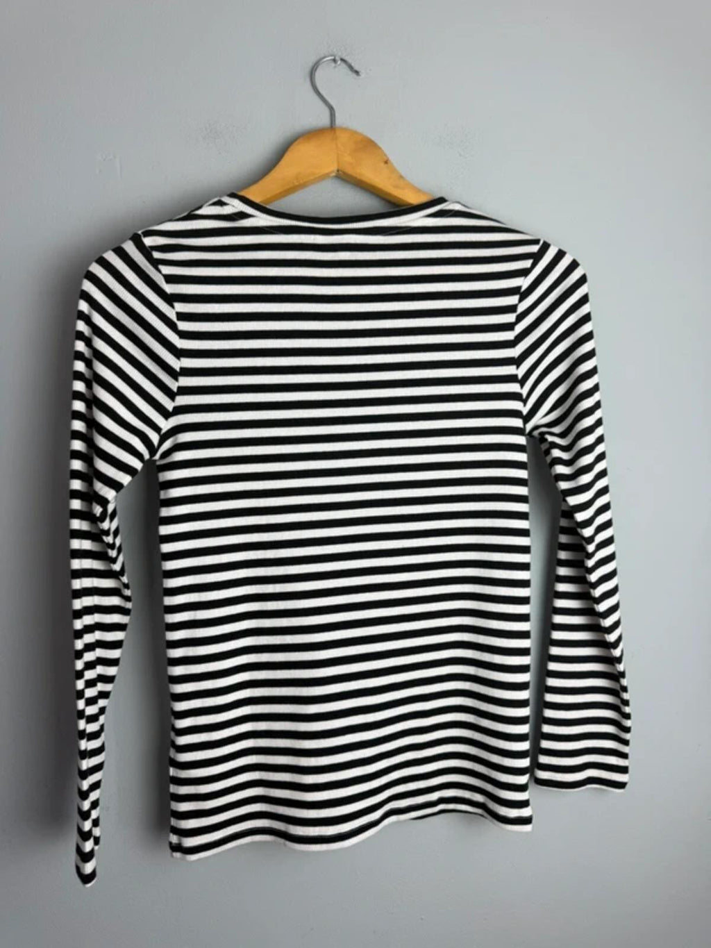 NEW Ex Next Ribbed Black & White Long Sleeve Top - Girls 14 Years