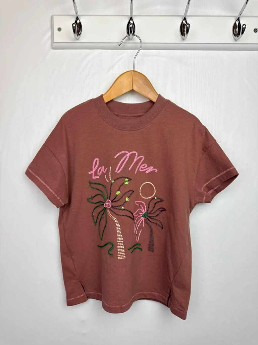 NEW Ex M&S La Mere Sequin Short Sleeve Top - Girls 5-6 Years