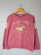 NEW Ex M&S Pink Wild Soul Horse Sweater Jumper - Girls 13-14 Years