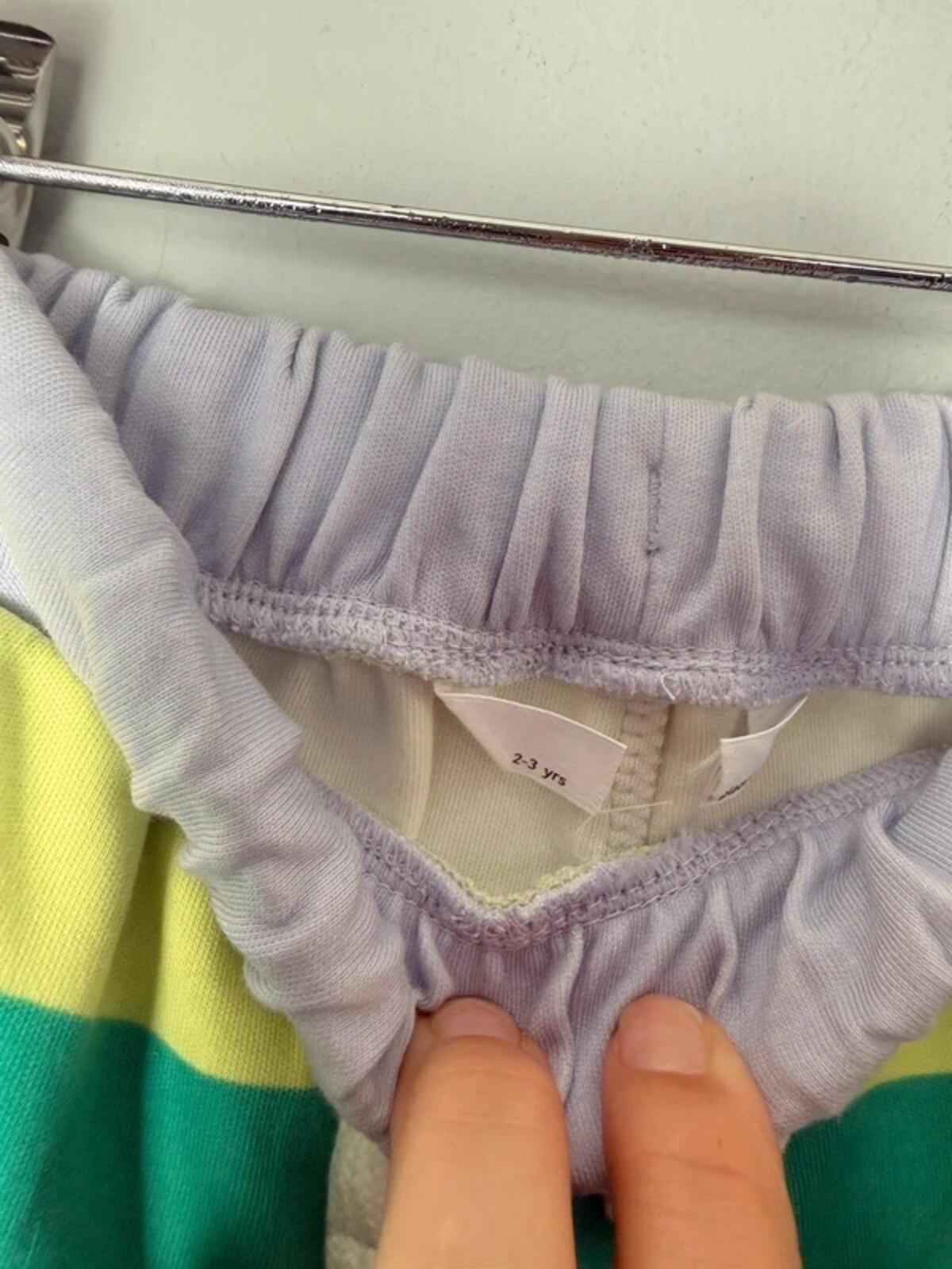 Ex M&S Kids 100% Cotton Multicolour Striped Shorts – Unisex 2 - 3 Years - Discounted high street clothing for children, ladies and men including everyday wear and seasonal styles. UK online