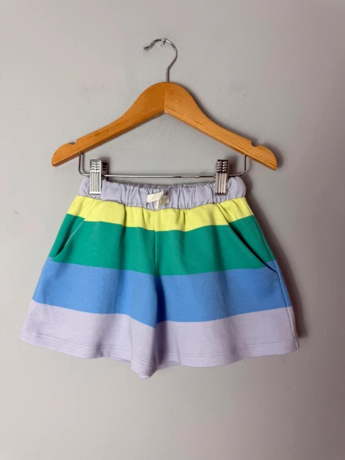 Ex M&S Kids 100% Cotton Multicolour Striped Shorts – Unisex 2 - 3 Years - Discounted high street clothing for children, ladies and men including everyday wear and seasonal styles. UK online