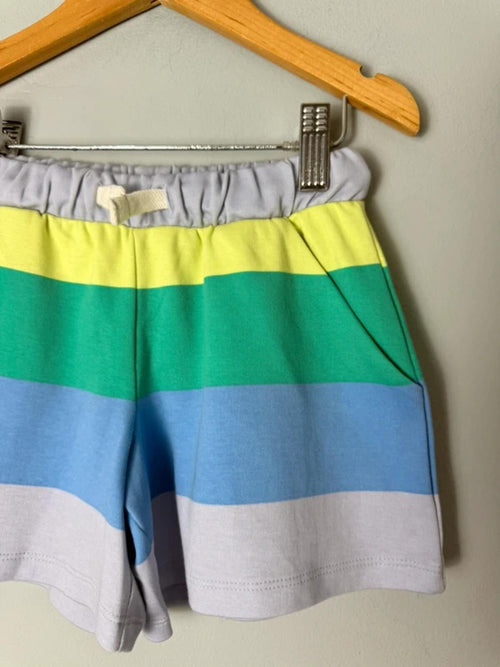 Ex M&S Kids 100% Cotton Multicolour Striped Shorts – Unisex 4–5 Years - Discounted high street clothing for children, ladies and men including everyday wear and seasonal styles. UK online