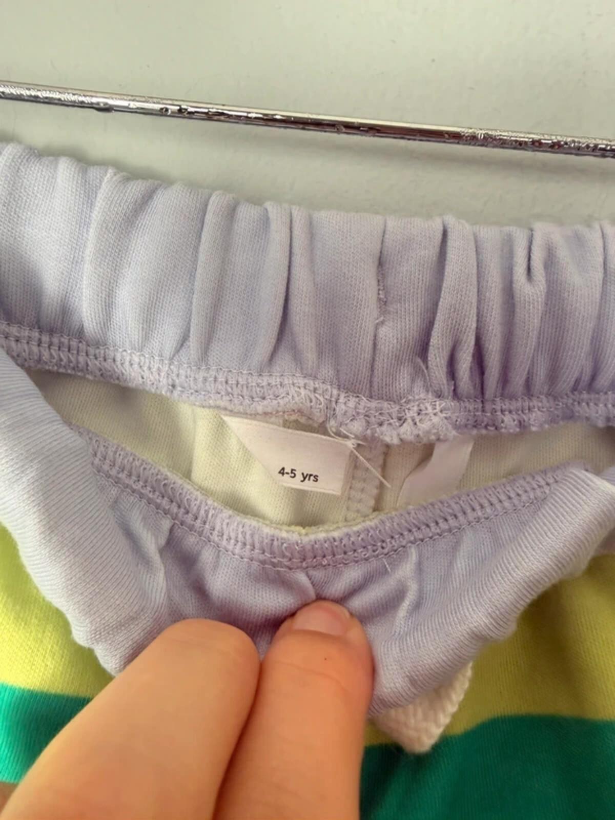Ex M&S Kids 100% Cotton Multicolour Striped Shorts – Unisex 4–5 Years - Discounted high street clothing for children, ladies and men including everyday wear and seasonal styles. UK online
