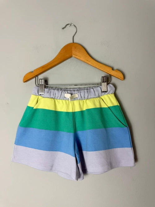 Ex M&S Kids 100% Cotton Multicolour Striped Shorts – Unisex 4–5 Years - Discounted high street clothing for children, ladies and men including everyday wear and seasonal styles. UK online