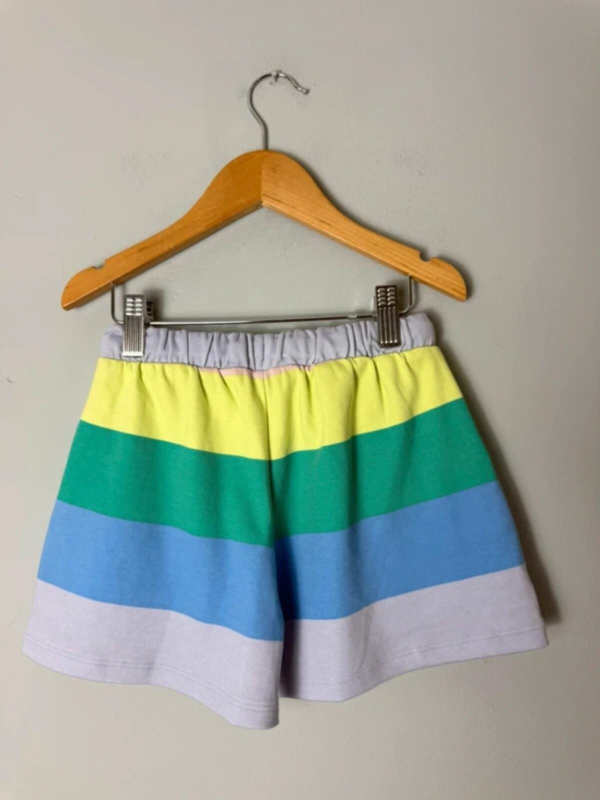Ex M&S Kids 100% Cotton Multicolour Striped Shorts – Unisex 5 - 6 Years - Discounted high street clothing for children, ladies and men including everyday wear and seasonal styles. UK online