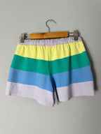 Ex M&S Kids 100% Cotton Multicolour Striped Shorts – Unisex 6 - 7 Years - Discounted high street clothing for children, ladies and men including everyday wear and seasonal styles. UK online