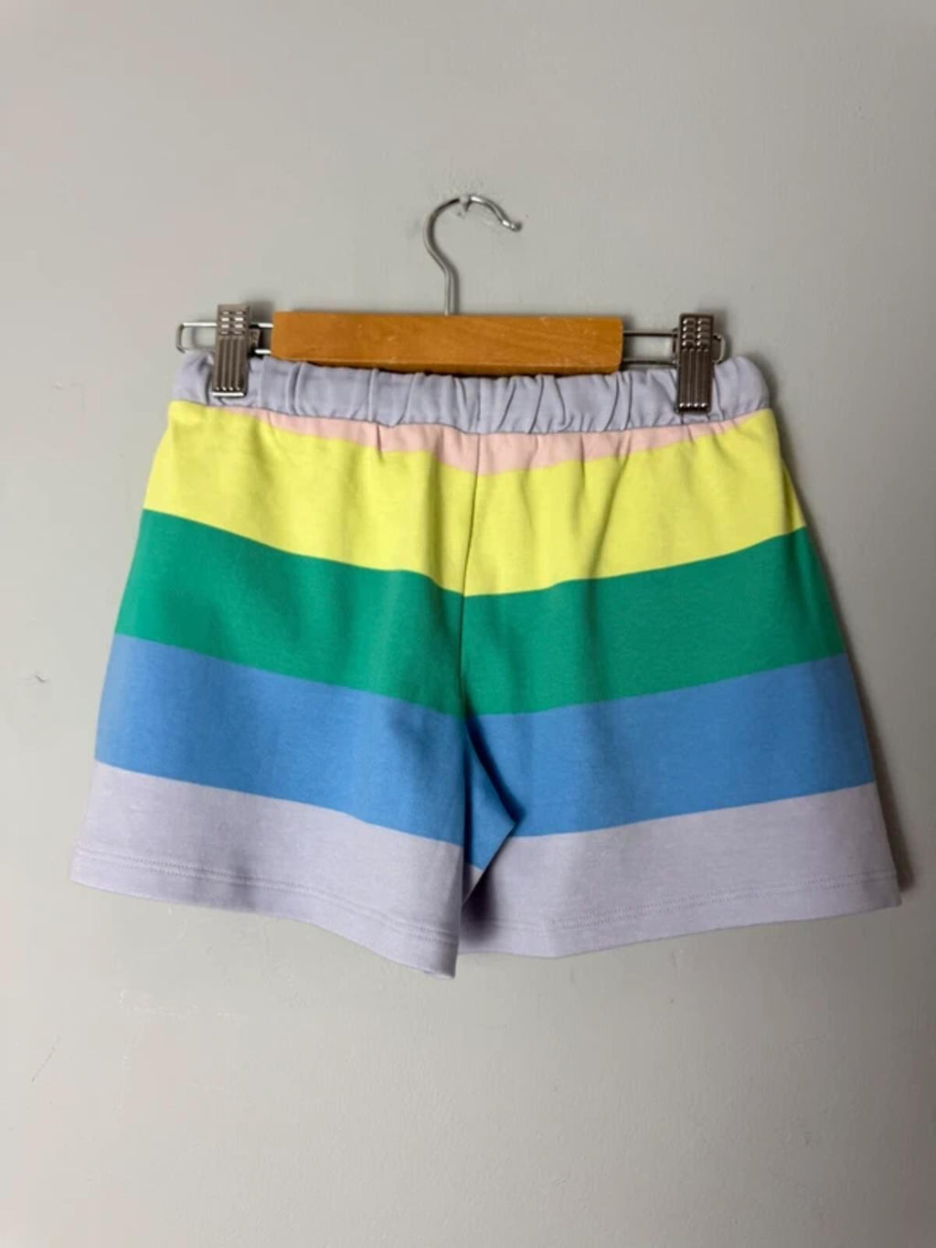 Ex M&S Kids 100% Cotton Multicolour Striped Shorts – Unisex 7 - 8 Years - Discounted high street clothing for children, ladies and men including everyday wear and seasonal styles. UK online