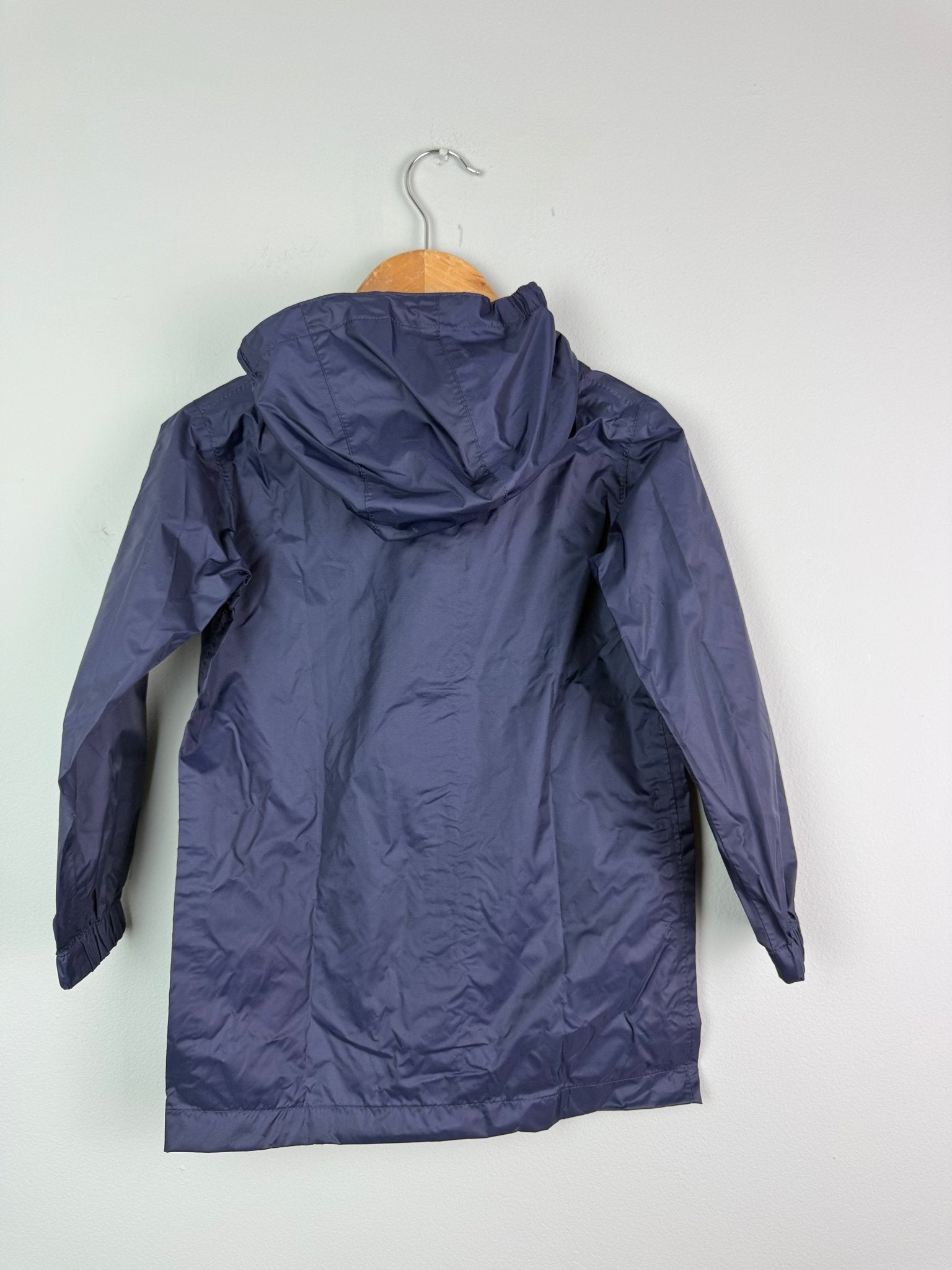 Ex Regatta Black Navy Packaway Rain Jacket - Unisex 2 - 13 Years - Discounted high street clothing for children, ladies and men including everyday wear and seasonal styles. UK online