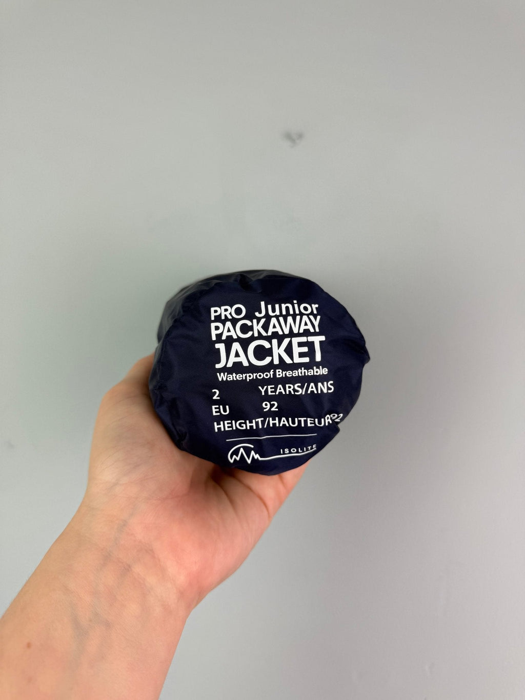 Ex Regatta Black Navy Packaway Rain Jacket - Unisex 2 - 13 Years - Discounted high street clothing for children, ladies and men including everyday wear and seasonal styles. UK online