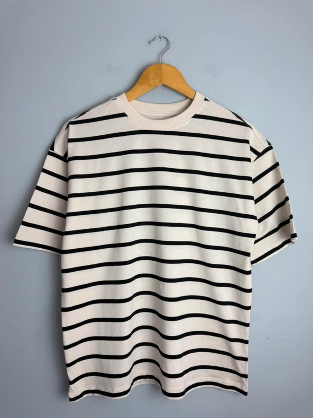 NEW Ex M&S 100% Cotton Black & Cream Short Sleeve Top - Girls Boys 13-14 Years